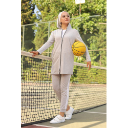 Women's clothing two pieces (Jacket and her pants) - Light grey colour