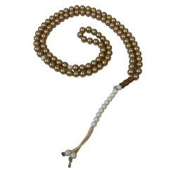 Golden hat (sebha or misbaha) to 99 golden beads with separators