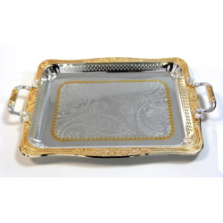 Ensemble de trois plateaux carrés de qualité supérieure assortis de taille différente