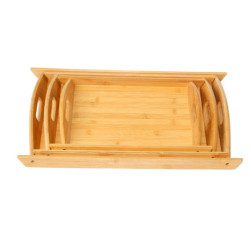 Ensemble de 3 plateaux en bois (assortis de taille différente)