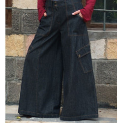 Extra large blue jeans pants: Denim Lengha Pants [wP0504]
