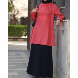 100% cotton tunic - Sand Dollar Blouse [wB0541]