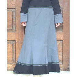 Long contrasting skirt 100% cotton - Lace Contrast Skirt [WT9401]