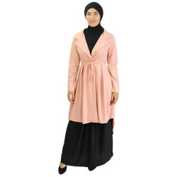 Veste trench col tailleur - Couleur Saumon