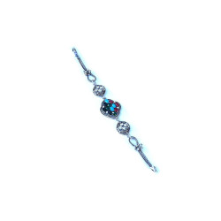 Bracelet artisanal pour femme avec jolies pierres multi couleurs