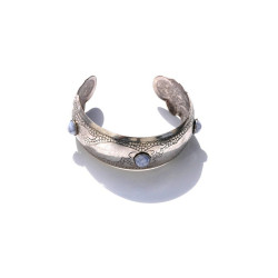 Bracelet artisanal de maroc pour femme avec jolies strass blanc