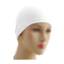 White pearl beanie