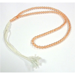 Chapelet "Sebha" ultra-résistant transparent orange (99 grains)