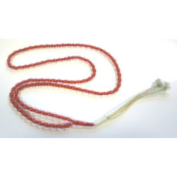 Chapelet "Sebha" ultra-résistant transparent rouge (99 grains)