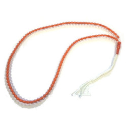 Chapelet "Sebha" ultra-résistant transparent orange (99 grains)