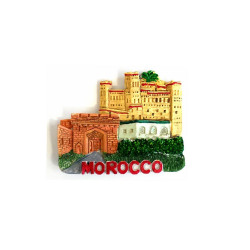 Magnet artisanal (La Kasba de Tadla) - Souvenirs du Maroc (Morocco) en relief 3D