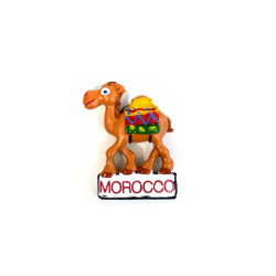 Magnet artisanal dessin chameau en relief 3D (Souvenir du Maroc - Morocco)