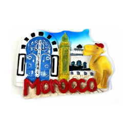 Magnet / Aimant de réfrigérateur artisanal - Souvenir du Maroc en relief 3D