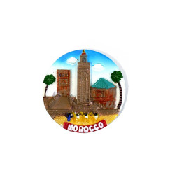 Magnet / Aimant de réfrigérateur artisanal souvenir du Maroc (Morocco) en relief 3D