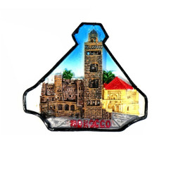 Magnet artisanal : Souvenirs du Maroc (Monuments en relief 3D)
