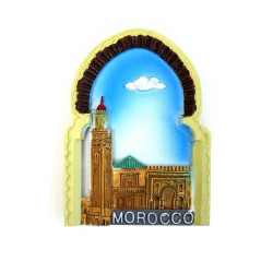 Magnet artisanal Mosquées au Maroc en relief 3D - Morocco