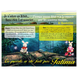 Puzzle personnalisable avec le prénom de l'enfant : J'apprends l'importance du Tawhîd...