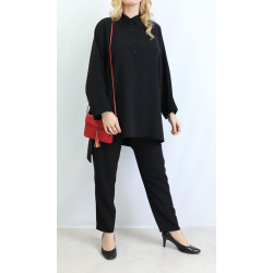 Large two-piece set in Black color