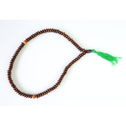 Chapelet (Sebha) à 99 perles en bois traditionnel fait main (20 cm)