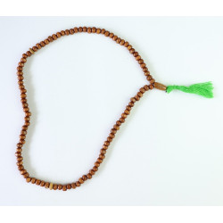 Chapelet (Sabha) à 99 perles en bois traditionnel fait main (25 cm)