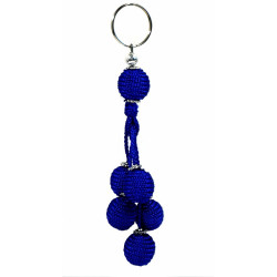 Porte-clés artisanal fabriqués à la main en sabra - Bleu