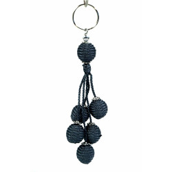 Porte-clés artisanal fabriqué à la main en sabra - Gris