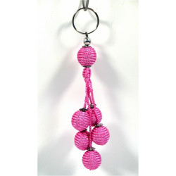 Pendentif / Porte-clés artisanal fabriqué à la main en sabra - Rose clair