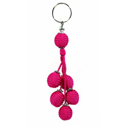 Porte-clés / Pendentif artisanal fabriqué à la main en sabra - Fushia