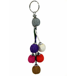 Porte-clés artisanal fabriqué à la main en sabra - Multicouleurs