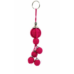 Pendentif / Porte-clés artisanal fabriqué à la main en sabra - Fushia