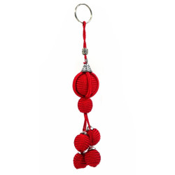 Porte-clés artisanal fabriqué à la main en sabra - Rouge