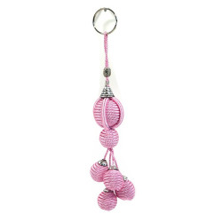 Porte-clés artisanal fabriqué à la main en sabra - Rose clair