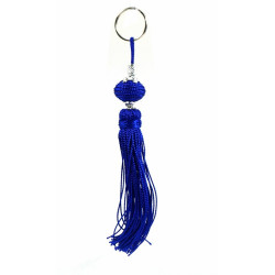 Porte-clés artisanal fabriqué à la main en sabra - Bleu