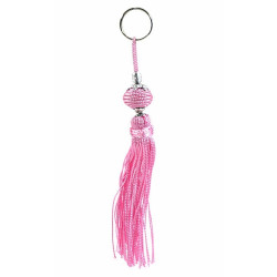 Porte-clés / pendentif artisanal fabriqué à la main en sabra - Rose clair