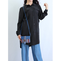 Shirt with side pockets in Black